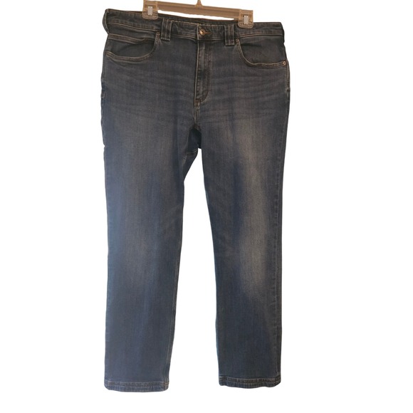 Duluth Trading Jeans Blue 38x32 Ballroom Double Flex Standard Fit Denim Workwear - Picture 1 of 9